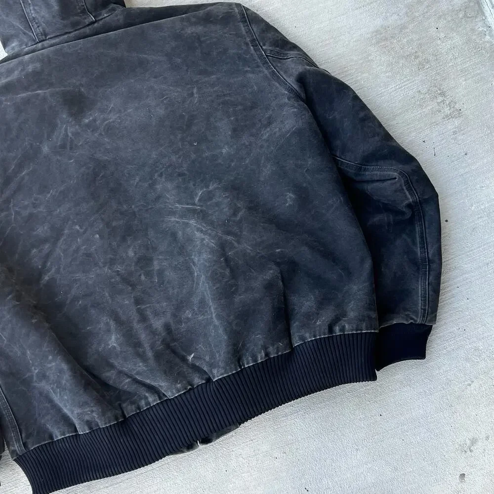 Carhartt J130 BLK faded black hooded work wear jacket